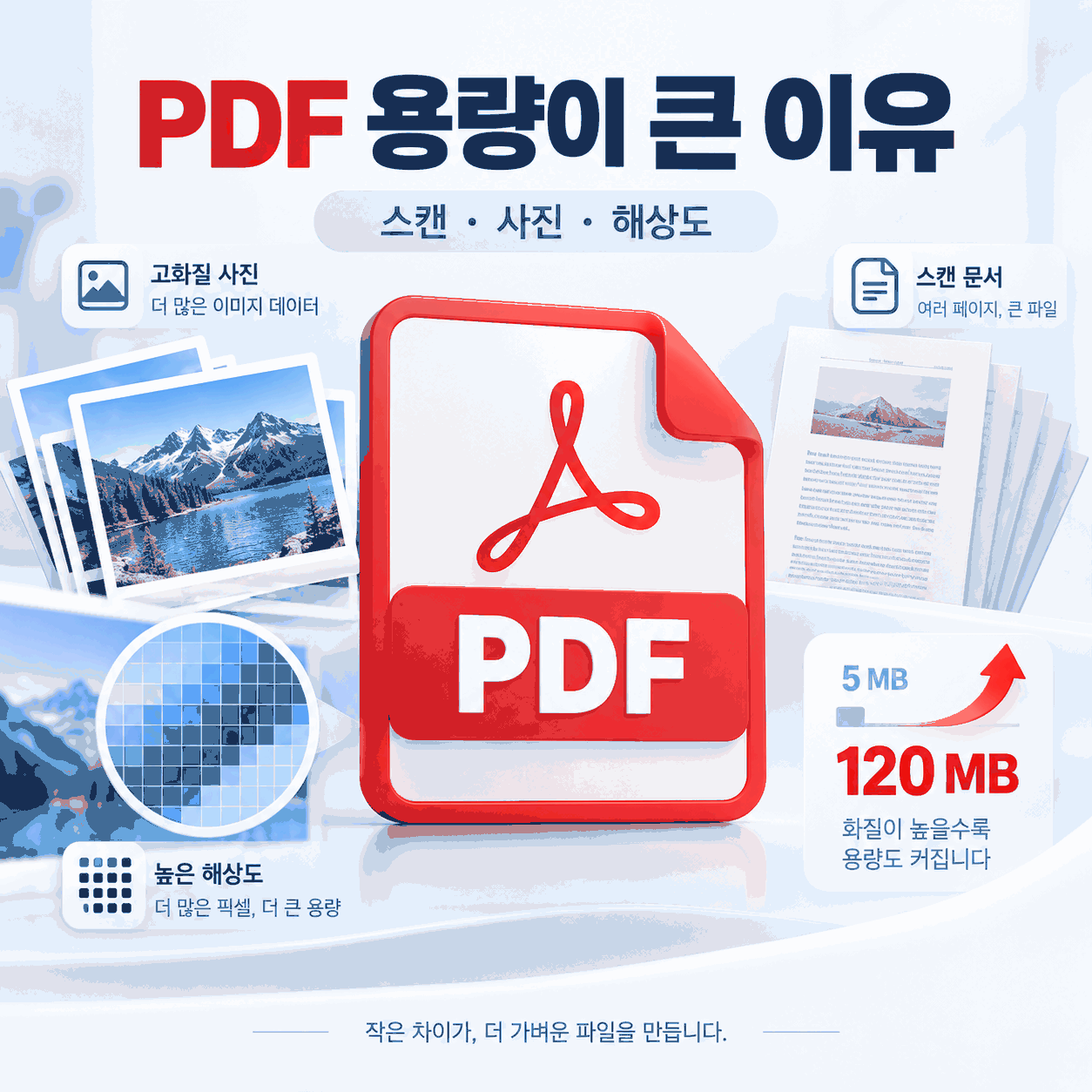PDF 용량이 큰 이유