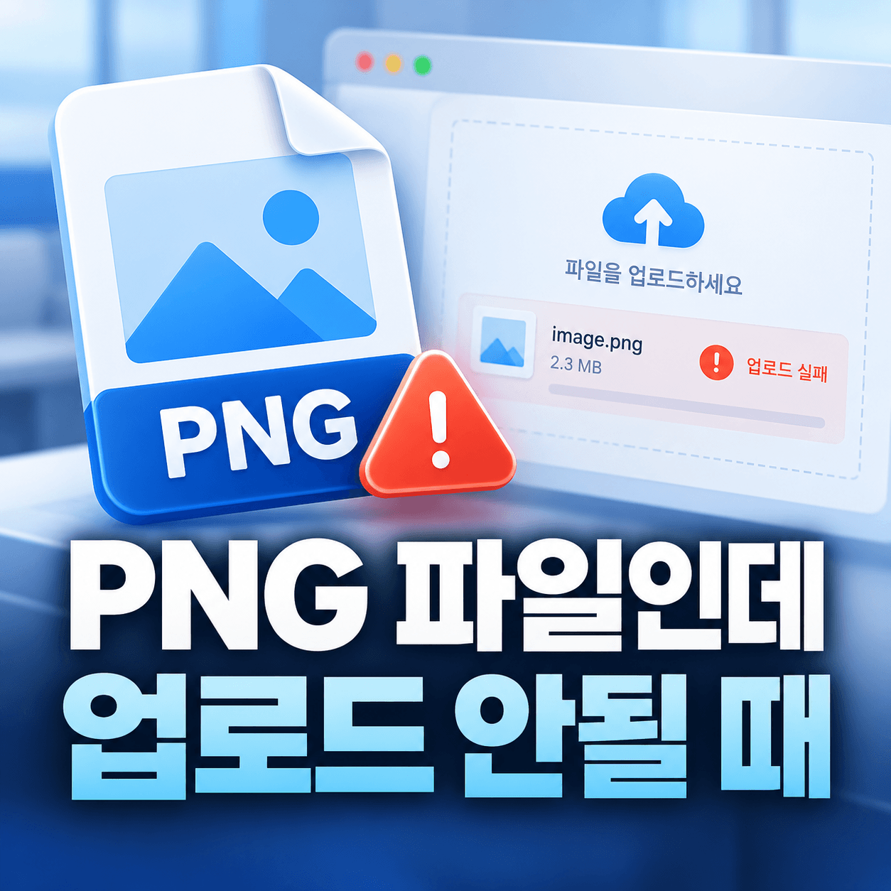 PNG 파일인데 업로드 안될 때